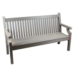 Winawood Sandwick 3 Seat Thin Slat Bench Stone Grey