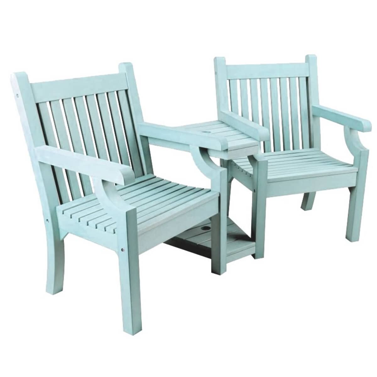 Winawood Sandwick Thin Slat Love Seat Blue