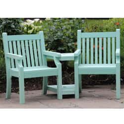 Winawood Sandwick Thin Slat Love Seat Duck Egg Green