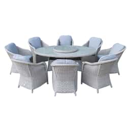 Supremo Torino 8 Seat 180 x 120xm Oval Dining Set