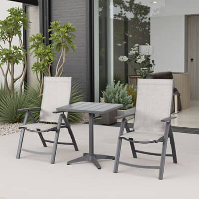 Supremo Milan 2 Seat Reclining 65cm Square Bistro Set