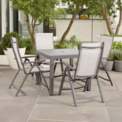 Supremo Milan 4 Seat 90cm Reclining Square Dining Set