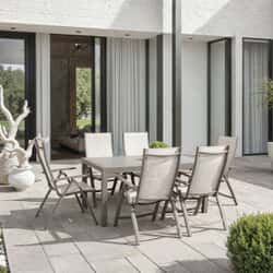Supremo Milan 6 Seat 165x90cm Reclining Rectangular Dining Set