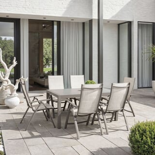 Supremo Milan 6 Seat 165x90cm Reclining Rectangular Dining Set