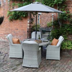 Supremo Hemsby 4 Seat 120cm Round Dining Set