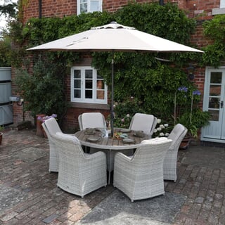 Supremo Hemsby 6 Seat 140cm Round Dining Set