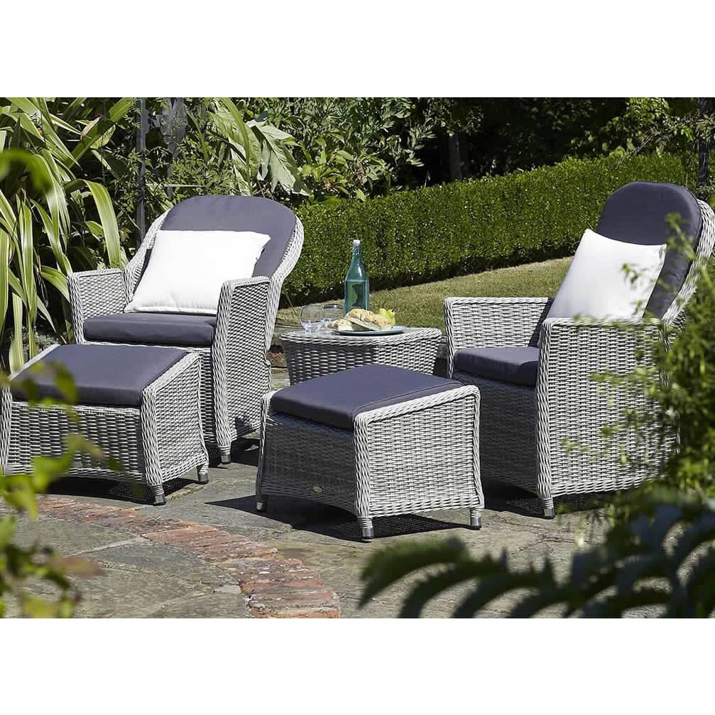 Bramblecrest 2 Monterey Recliners with Footstools & Ceramic High Coffee