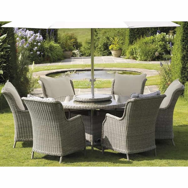 Bramblecrest Oakridge 140cm Round Dining Set (X17WOA140RDOO) Garden