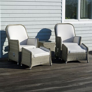 Bramblecrest Monte Carlo Recliner Set with 2 
Footstools and High Coffee Table