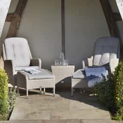 Bramblecrest Tetbury Recliner Set with Tree Free Coffee Table and Footstools Nutmeg/Fawn