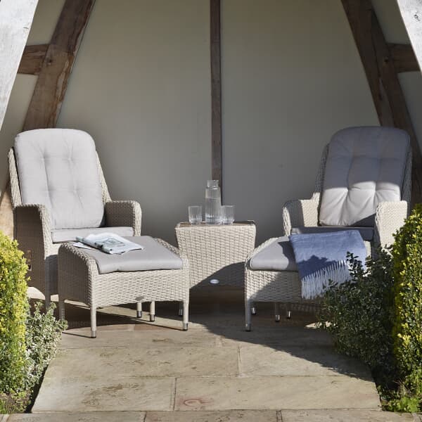 Bramblecrest Tetbury Recliner Set with Tree Free Coffee Table and Footstools Nutmeg/Fawn