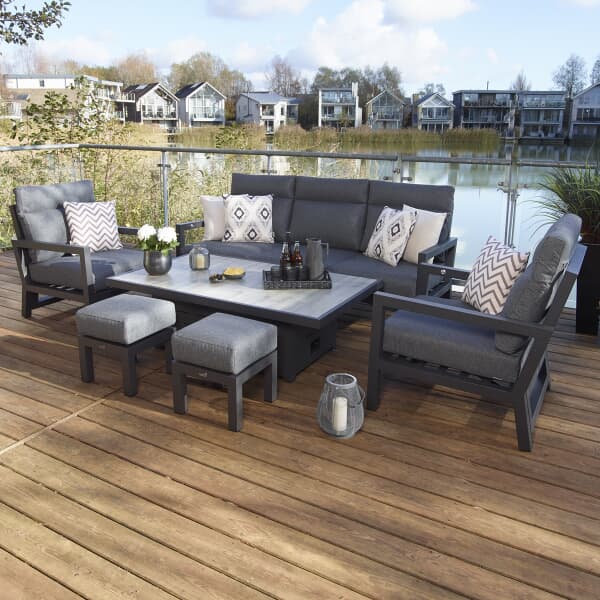 Bramblecrest La Rochelle Reclining 3 Seat Sofa Adj Ceramic Top Dining