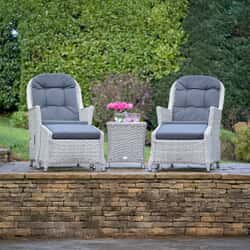 Bramblecrest Monterey Recliner Set with 2 Footstools Ceramic Top Side Table Dove Grey - 2026