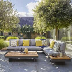 Bramblecrest Vilamoura Rectangle Modular Sofa with Rectangle FSC Teak Coffee Table