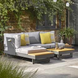 Bramblecrest Vilamoura Square Modular Sofa with Square FSC Teak Coffee Table