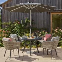 Bramblecrest Mauritius 4 Seat Dining Set - Eco Cobble