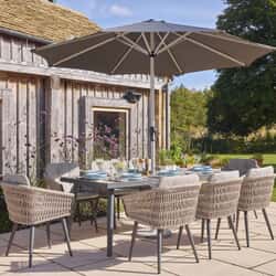 Bramblecrest Mauritius 8 Seat Rectangular Dining Set - Eco Cobble