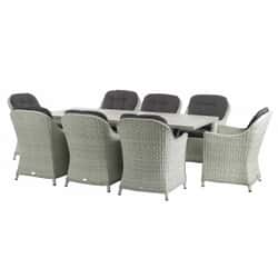 Bramblecrest Monterey 8 Seat Rectangular 240 x 100 cm Ceramic Top Table in Dove Grey