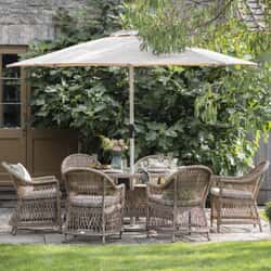Bramblecrest RHS Rosemoor 6 Seat Elliptical Dining Set