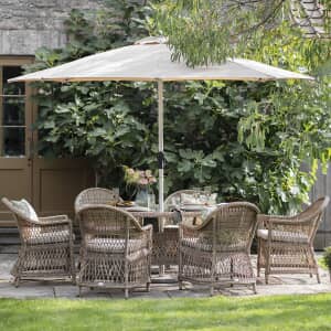 Bramblecrest RHS Rosemoor 6 Seat Elliptical Dining Set
