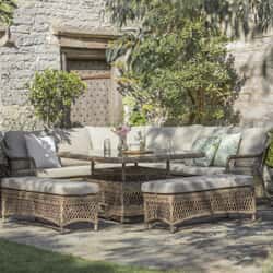 Bramblecrest RHS Rosemoor Square Modular Corner Sofa Set with Height Adjustable Table
