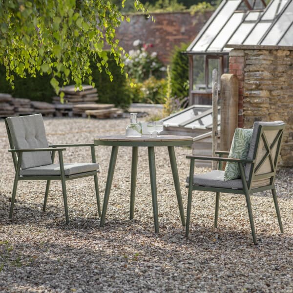 Bramblecrest RHS Wisley Round 2 Seat Bistro Set - Sage