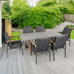 Supremo Polperro 6 Seat 180x90cm Rectangular Dining Set