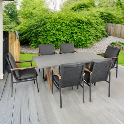 Supremo Polperro 6 Seat 180x90cm Rectangular Dining Set