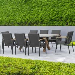 Supremo Polperro 8 Seat 220x100cm Rectangular Dining Set