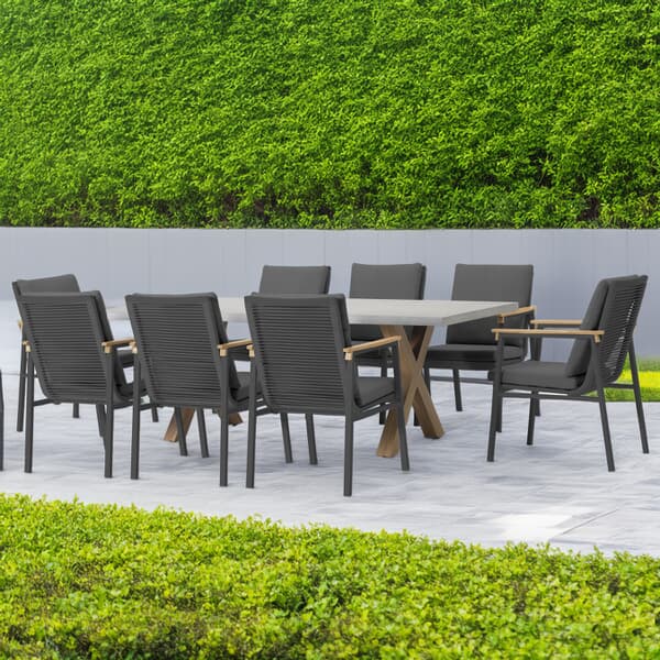 Supremo Polperro 8 Seat 220x100cm Rectangular Dining Set
