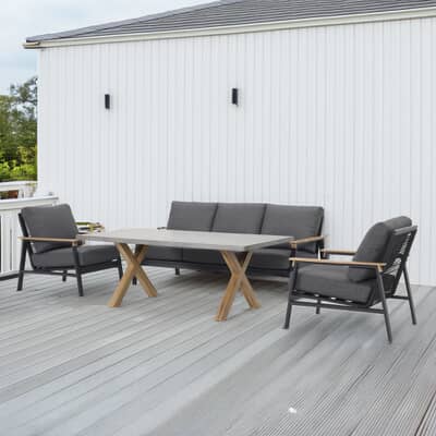 Supremo Polperro Lounge Dining with 180x90cm Rectangular Lounge Dining Table (without footstools)