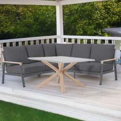 Supremo Polperro Mini Modular Set with 90cm Square Lounge Dining Table (without footstools)