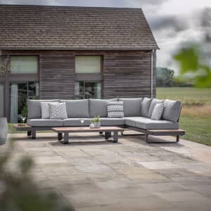 Bramblecrest Brooklyn L-Shape Corner Sofa with Rectangle Coffee Table Anthracite