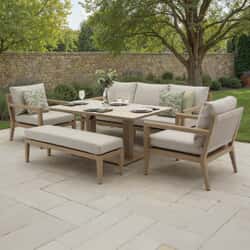 Bramblecrest Maine 3 Seat Lounge Set with Rectanglar Piston Table