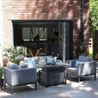 Supremo Leisure Mirfield Fabric Lounge Set with Adjustable Height Table