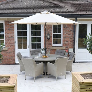Supremo Cassano 6 Seat 140cm Round Dining Set
