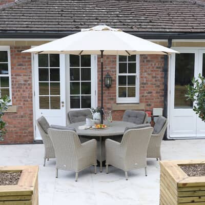 Supremo Cassano 6 Seat 140cm Round Dining Set