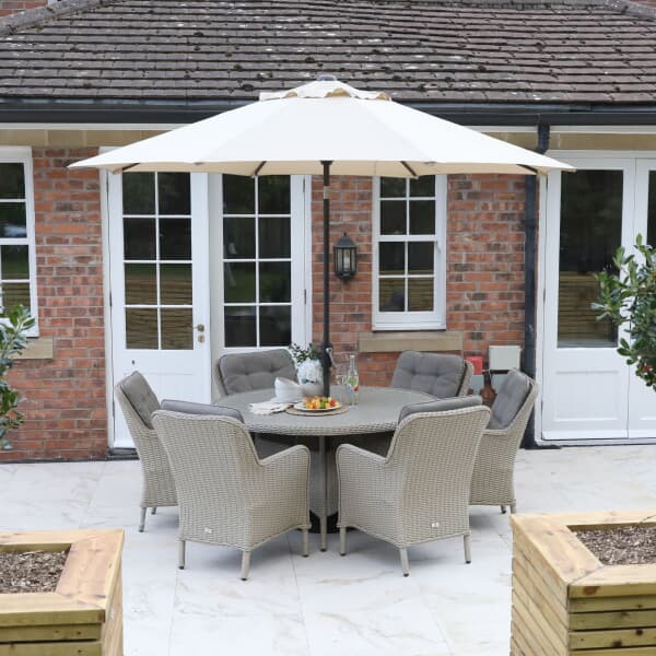Supremo Cassano 6 Seat 140cm Round Dining Set