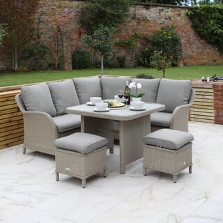 Supremo Cassano Mini Modular Set with 90cm Square Lounge Dining Table