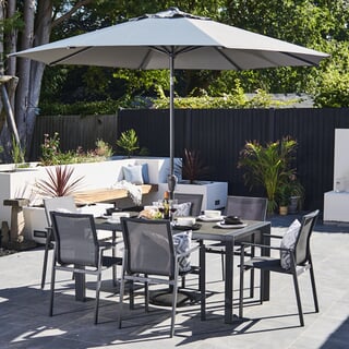 Supremo Leisure Portobello 6 Seat Stacking  Rectangular Dining Set (No Parasol )