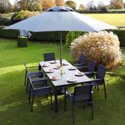 Supremo Leisure Portobello 8 Seat Stacking Rectangular Dining Set