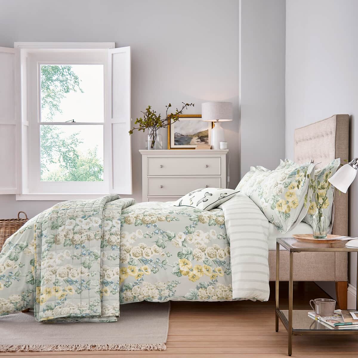 Sanderson Hollyhocks JustLinen
