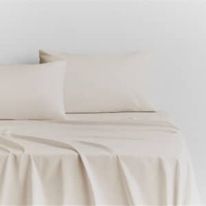 500 Thread Count Sateen Chalk/ Light Cream