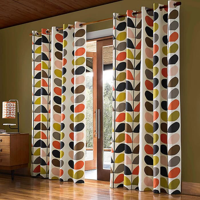 Orla Kiely Multi Stem Curtains Multi large