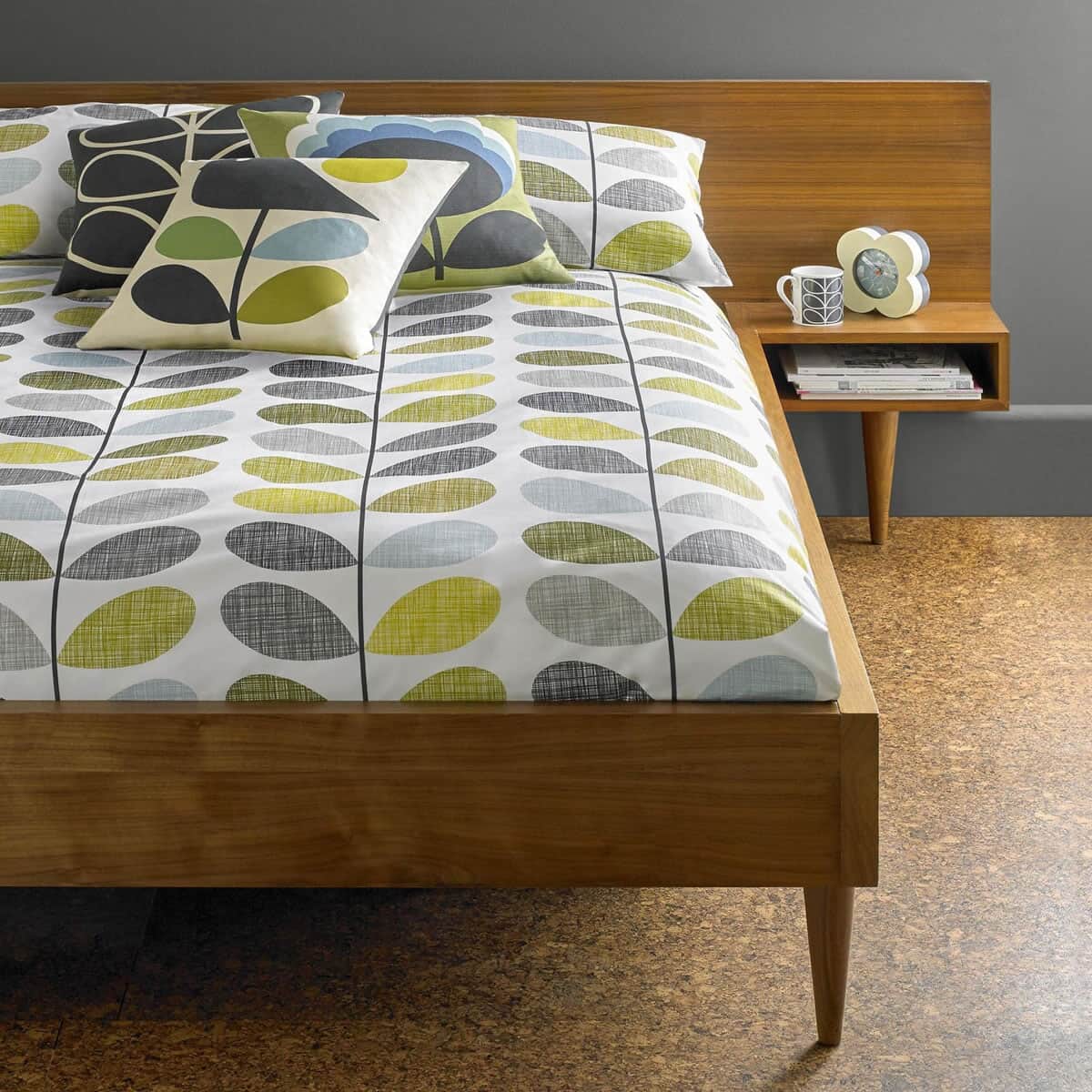 Orla Kiely Scribble Stem Duck Egg JustLinen