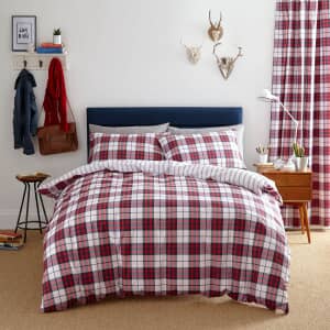 Henley Check Red
