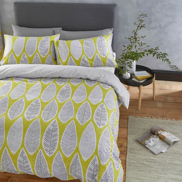 Catherine Lansfield Retro Leaf Ochre large