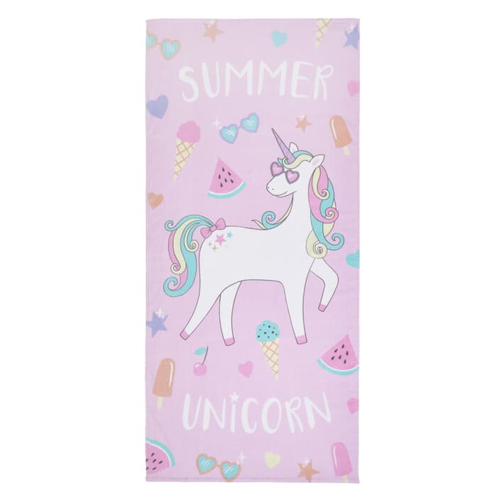 Catherine Lansfield Summer Unicorn Beach Towel large