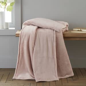 Raschel Velvet Touch Throw Blush