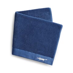Mr Fox Embroidered Towels Ink Blue